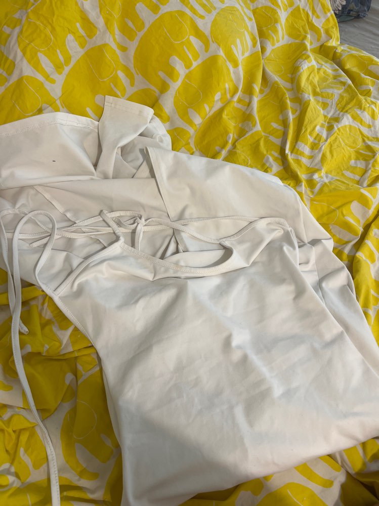 Valkoinen pitkä mekko, ~S-M