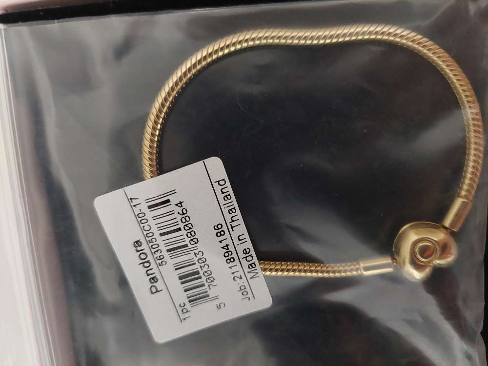 Pandora armband 17 cm gyllt, nýtt