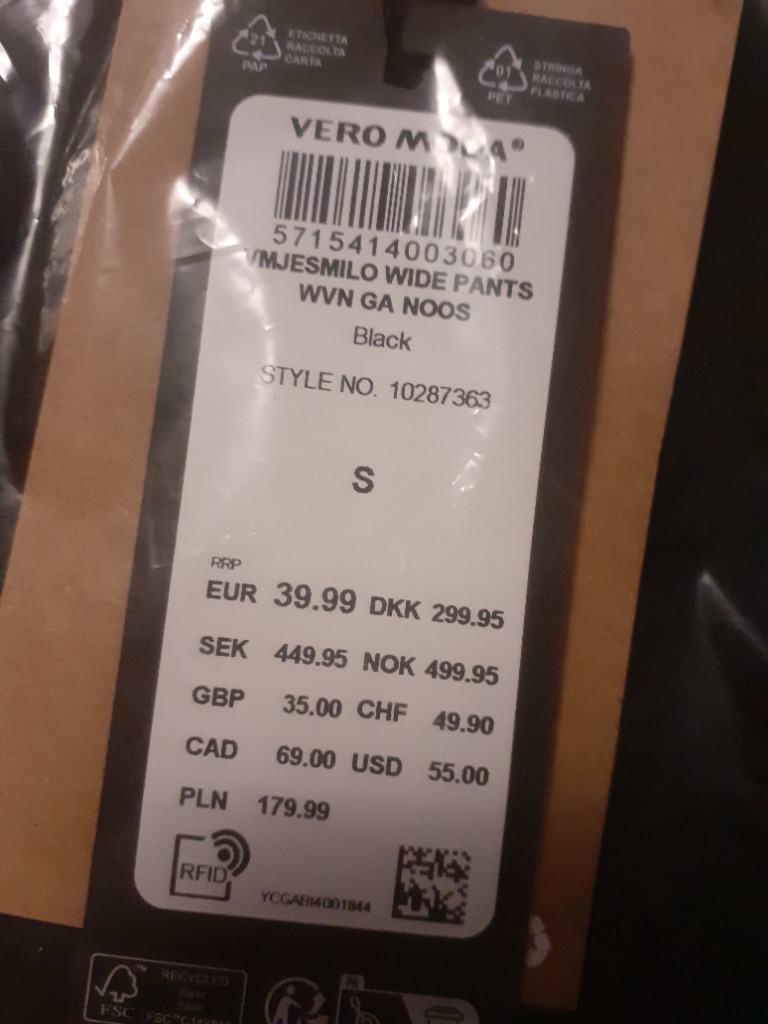 Nýjar Vero Moda hör buxur S