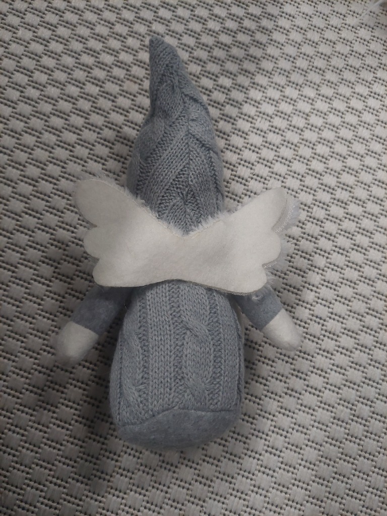 Enkeli tyttö pehmeä koriste,harmaa/valk