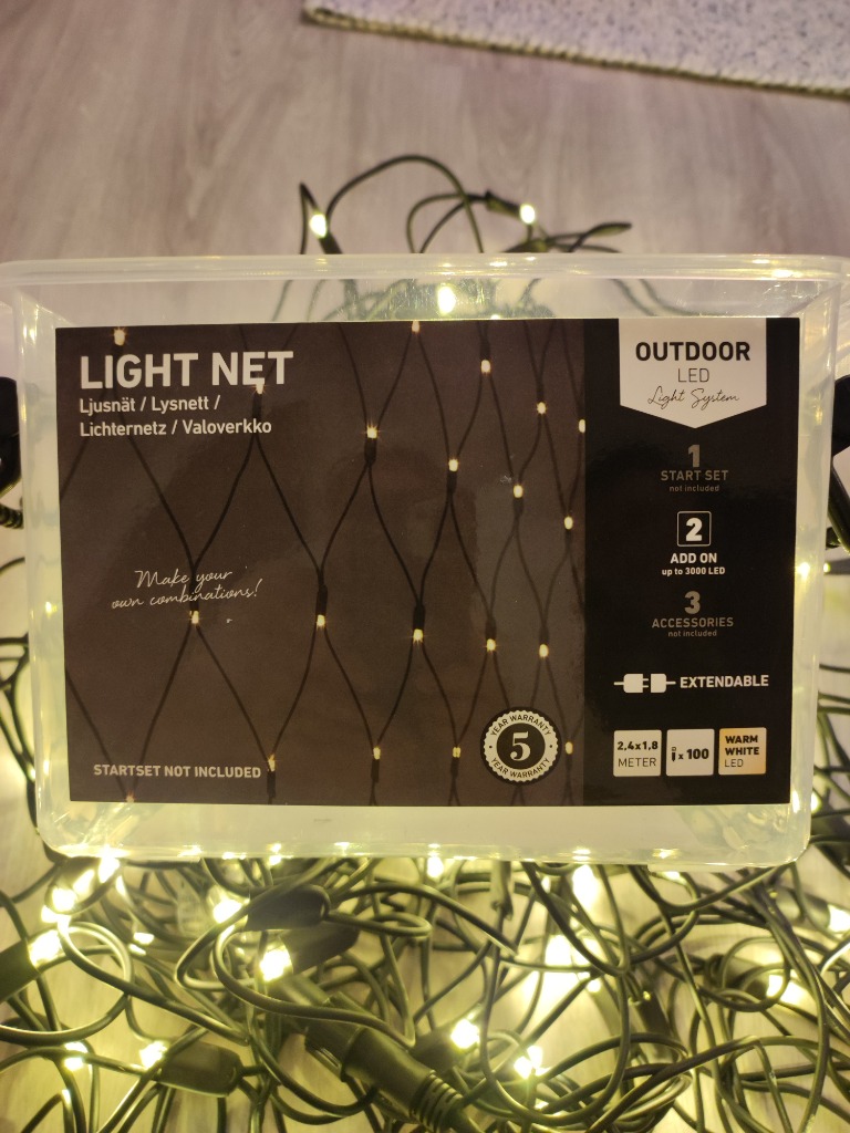 Outdoor light net. Startset not inc