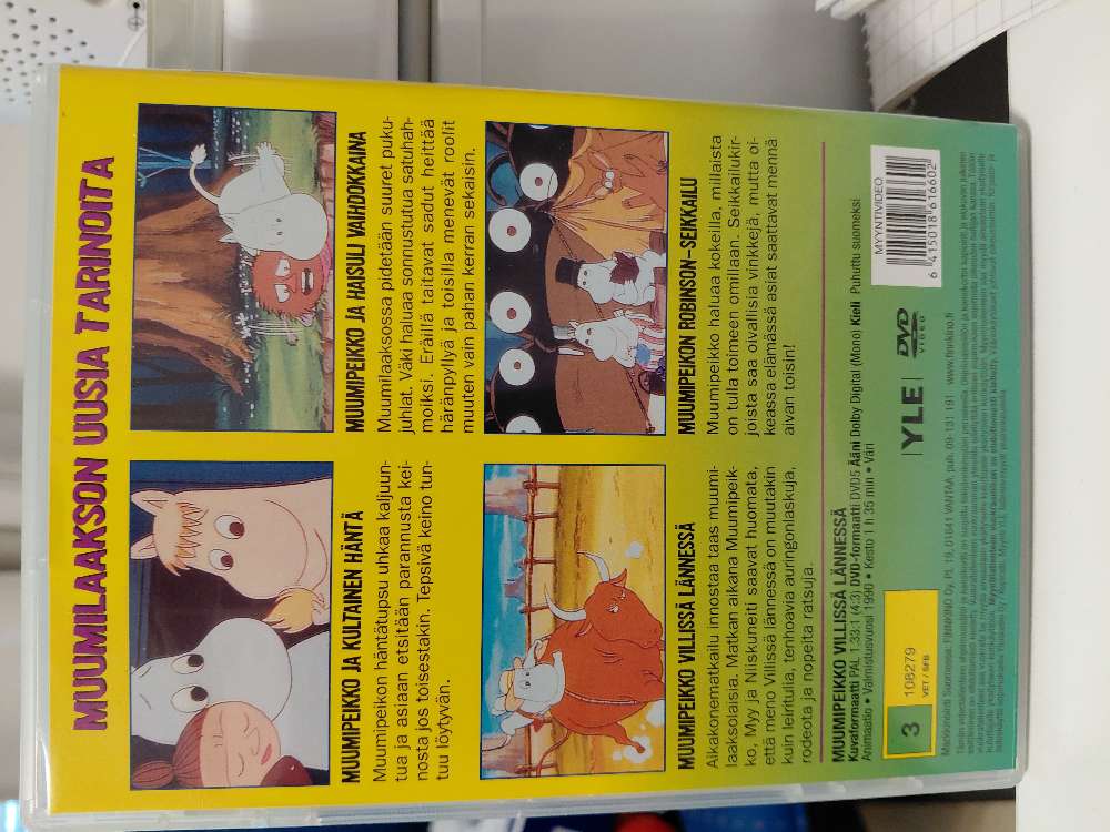Muumi-DVD, alkup. äänet, ei naarmuja