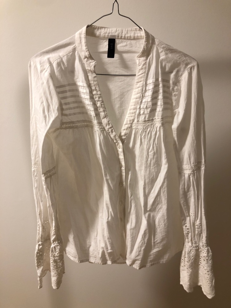 YAS ls skjorte cotton hvid str. M