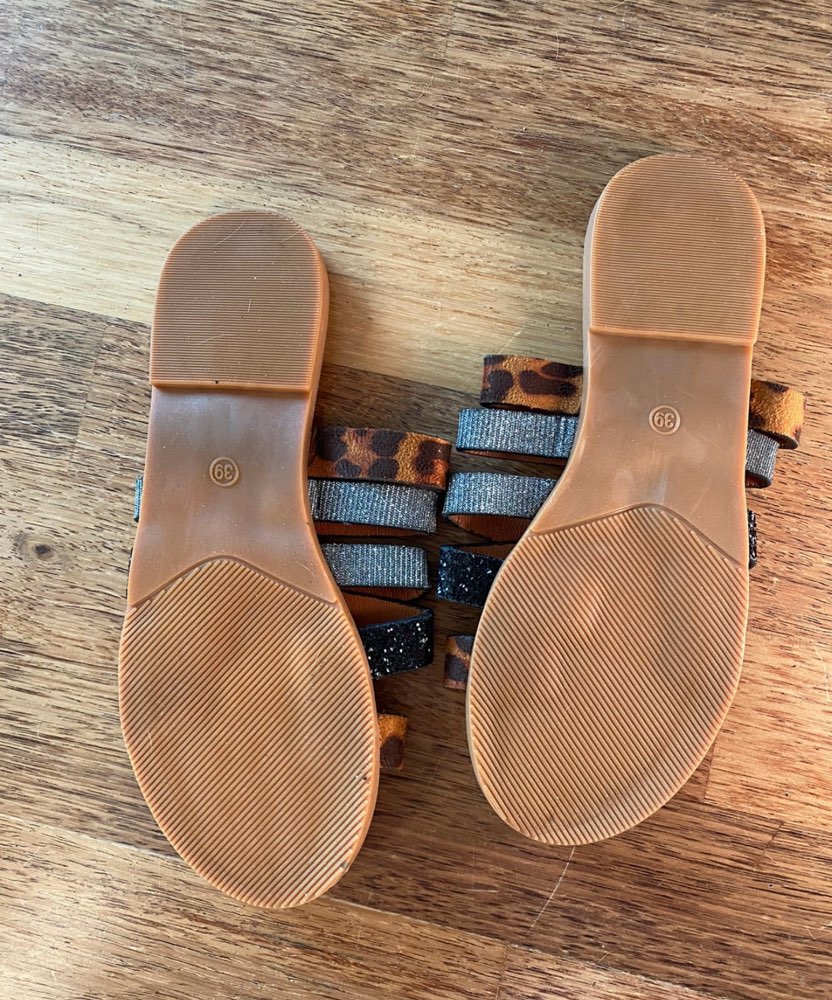 Leopard /sølv sandaler