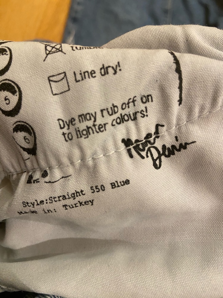 Never demin bukse str 28