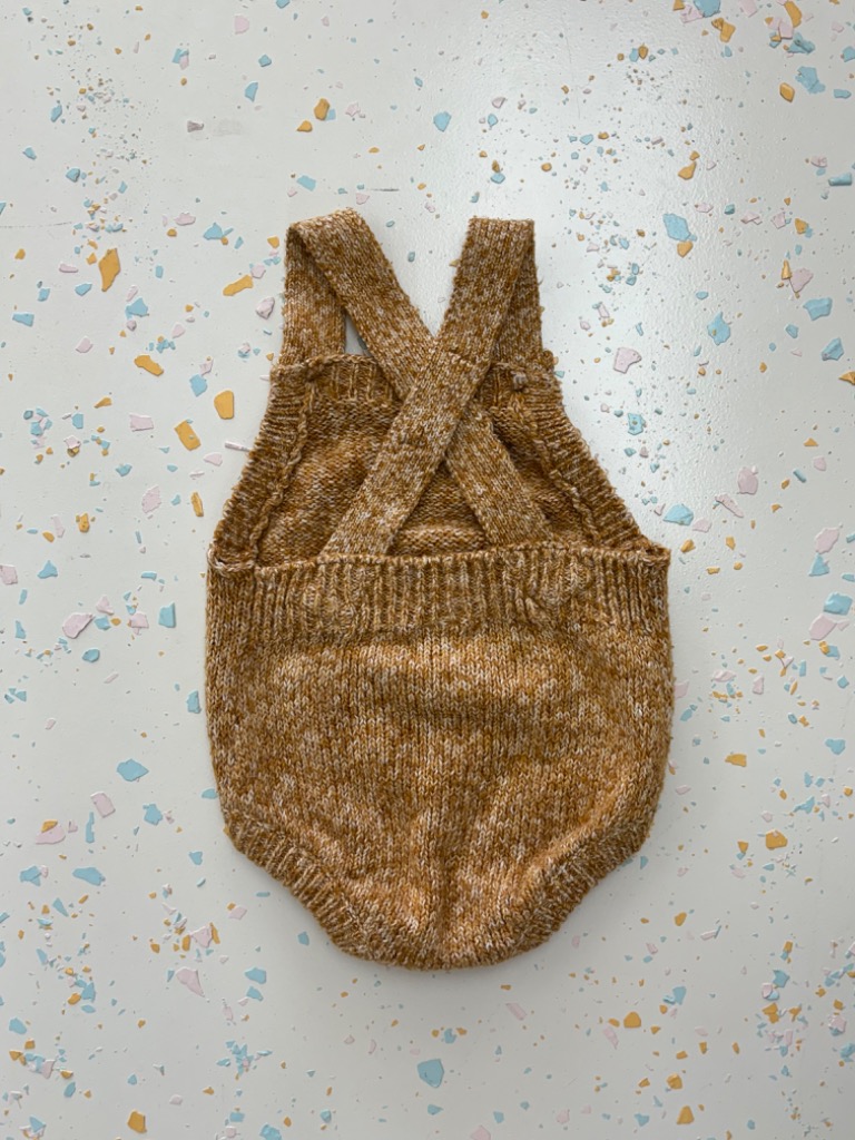 Size 0 Knit Romper - Gold