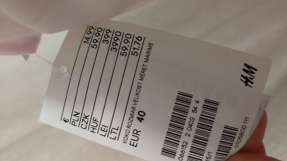 H&M naisten vaaleanpunainen kauluspaita koko 40