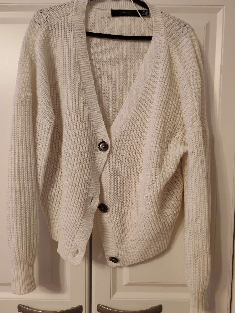 Neuletakki valkoinen L