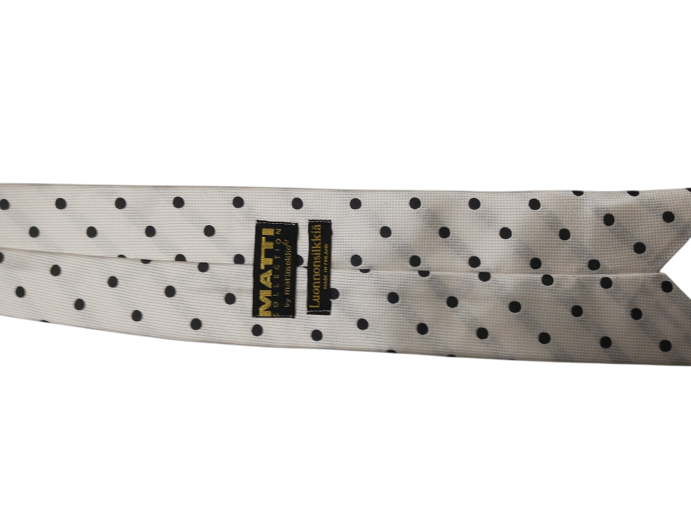 Marimekko valkopilkullinen solmio