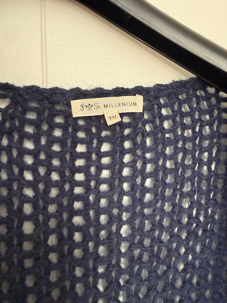 Síð grófprjónuð peysa L/XL