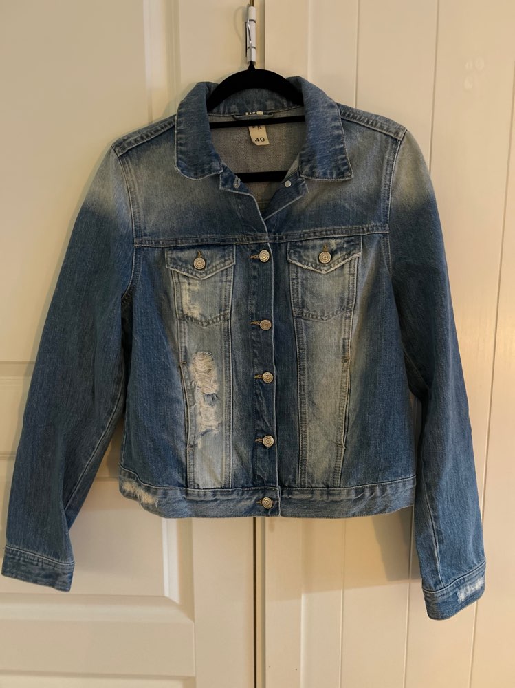 Dongerijakke m/blonder str 40