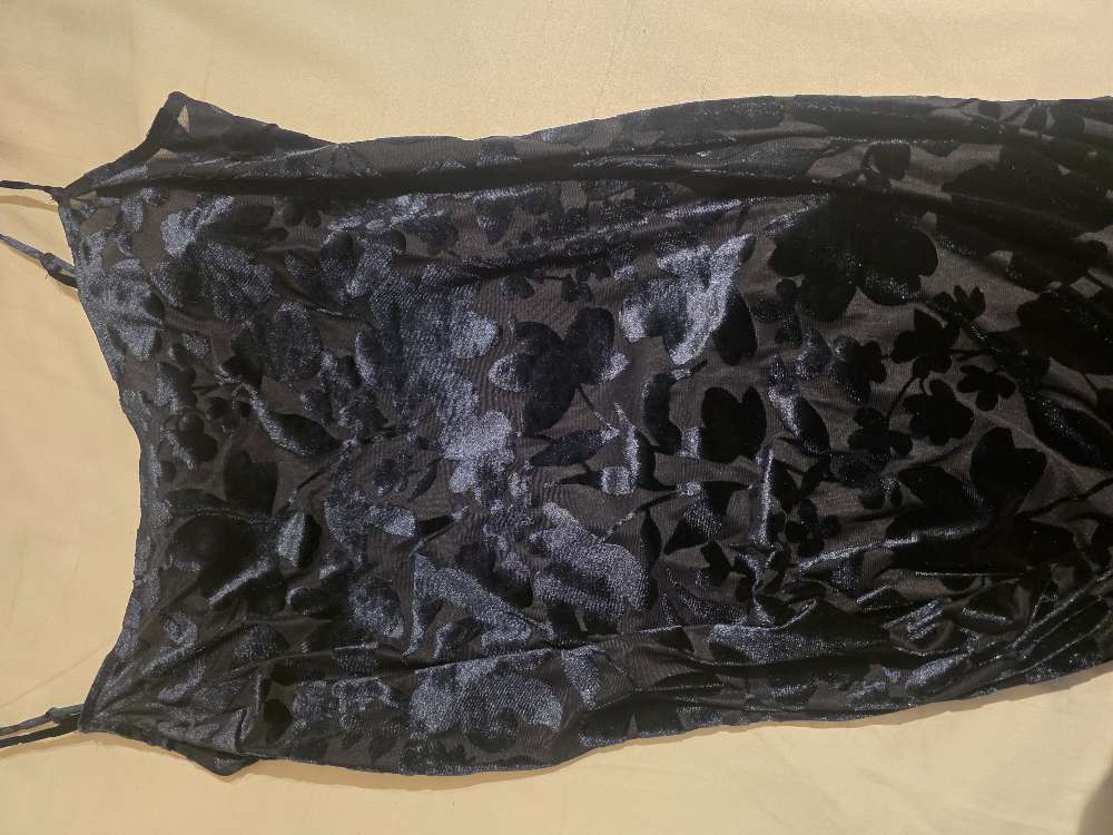 Blå velur kjole str Xl