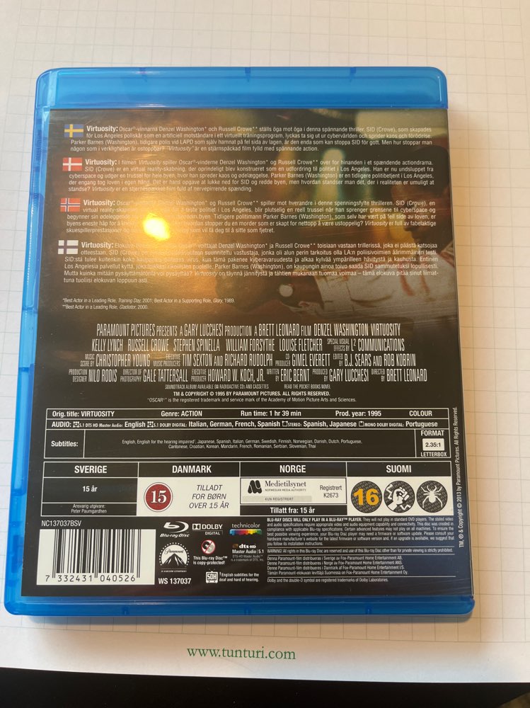 Virtuosity/Blu-Ray