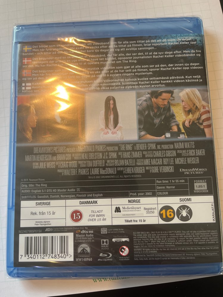 The Ring/Blu-Ray/muoveissa