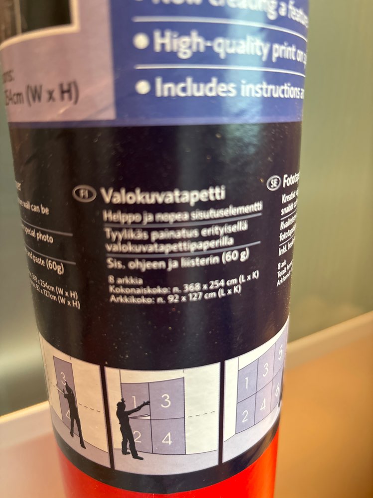 Valokuvatapetti 368x254 (ei liisteriä)