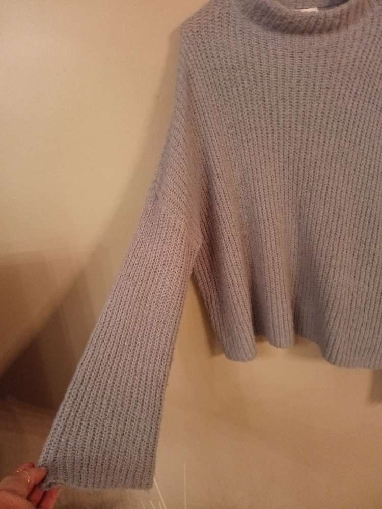 Blá VILA kósý peysa. St M. Síðar ermar