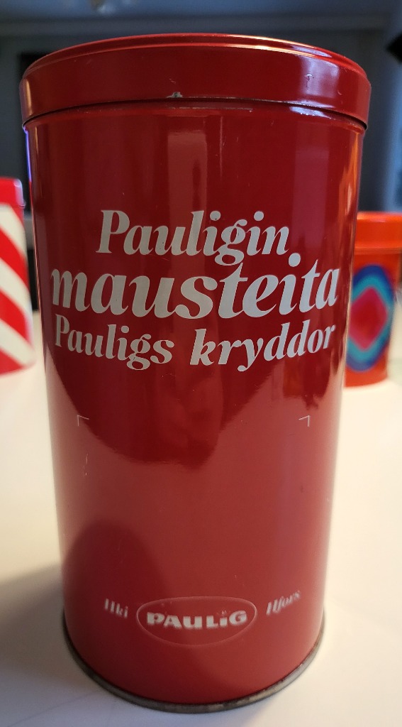 Retro Paulig pun.peltipurkki 