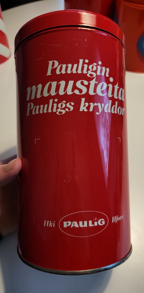 Retro Paulig pun.peltipurkki 