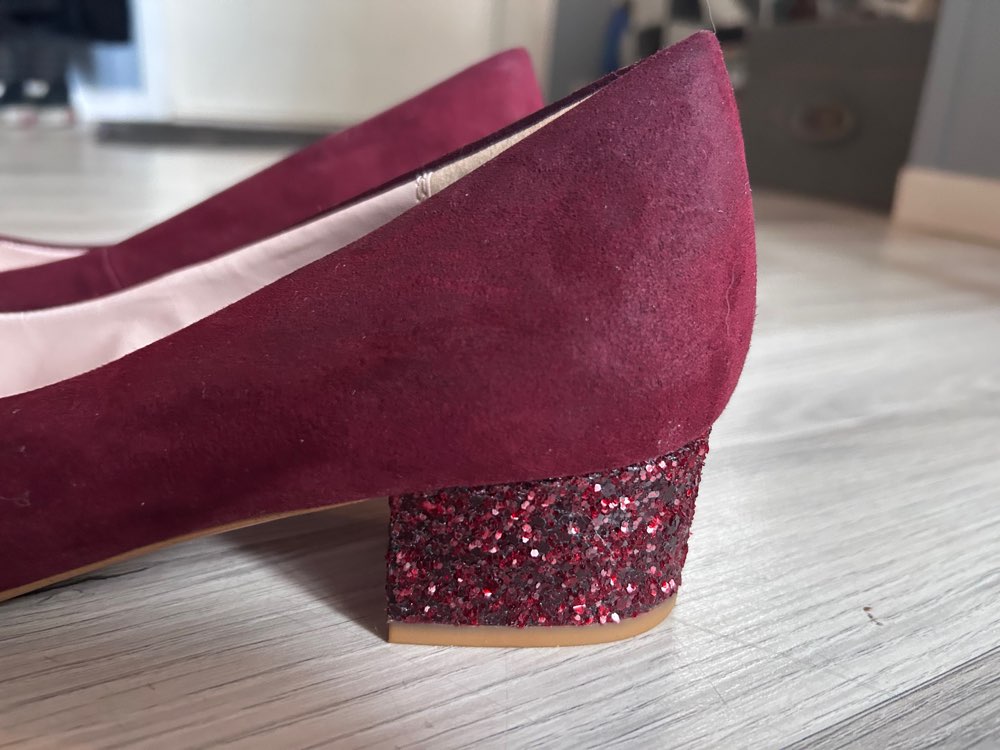 Pumps str 42, blokkhæl 4 cm