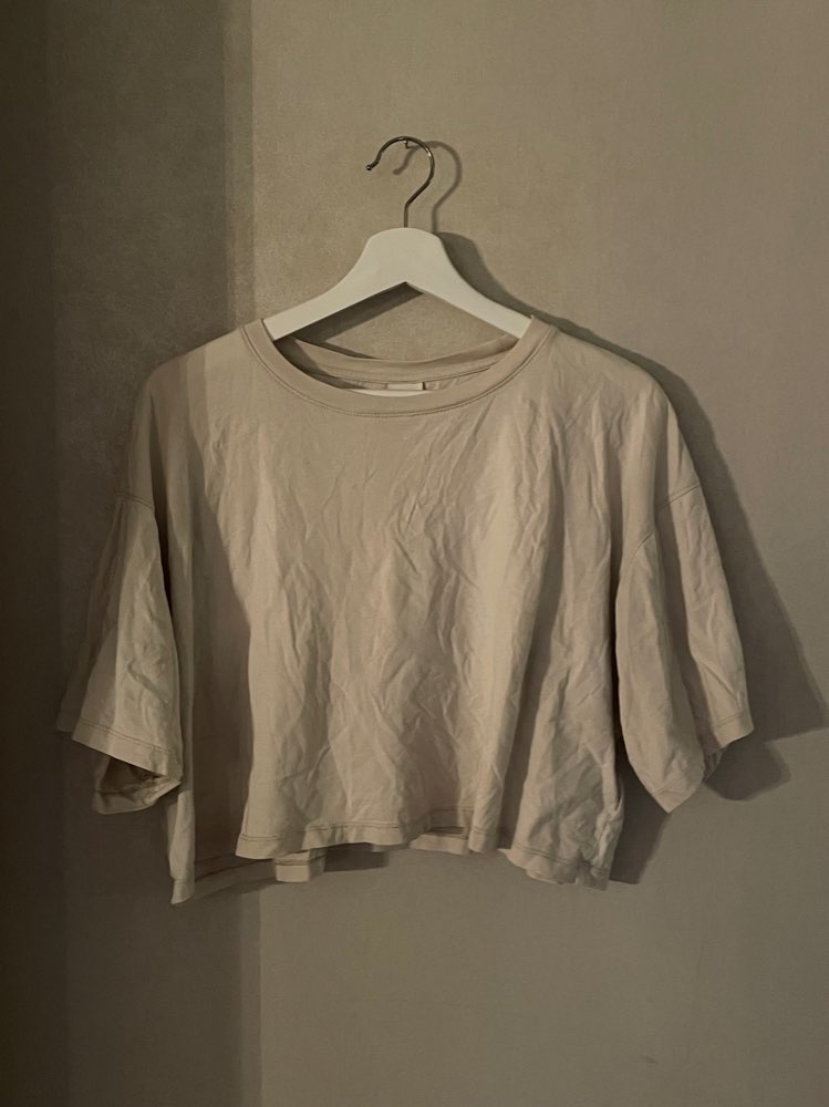 Kort T-Skjorte H&M beige str. L