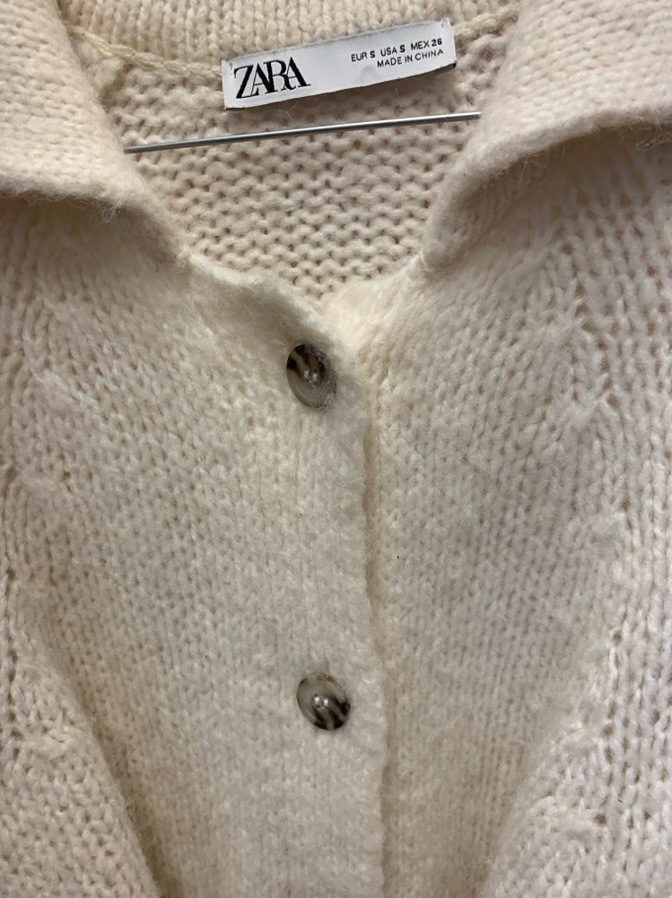 Hvit Zara cardigan