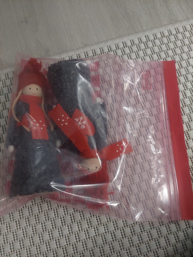 Tonttu tyttö ja poika,harmaa/punainen 