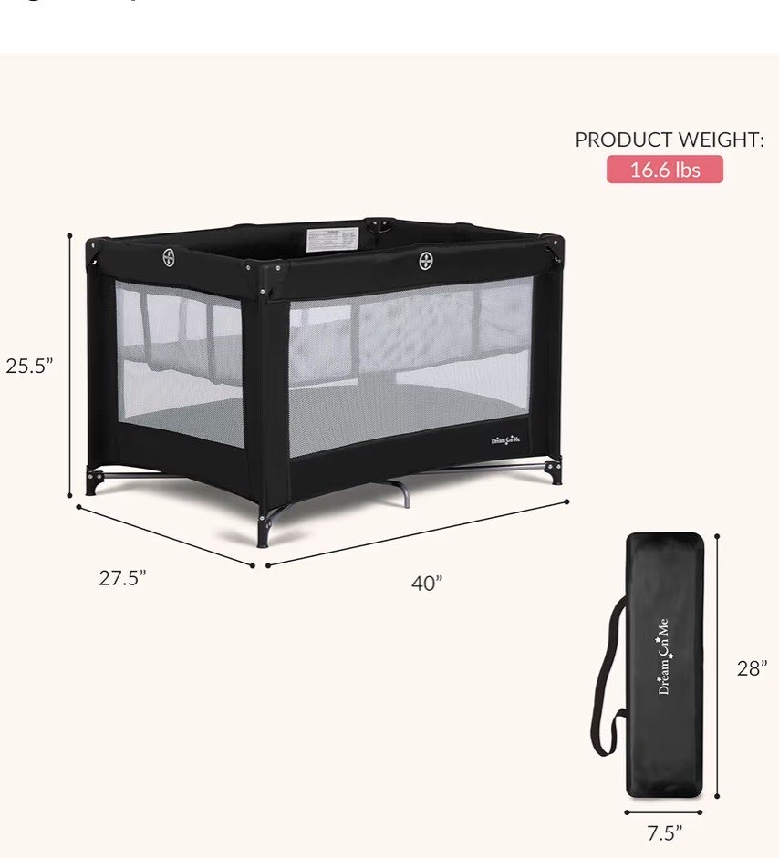 Ferðarúm/ leikgrind - einu sinni notað
