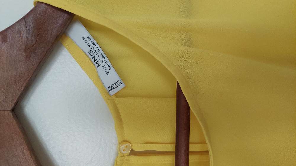 Mango naisten keltainen toppi koko S