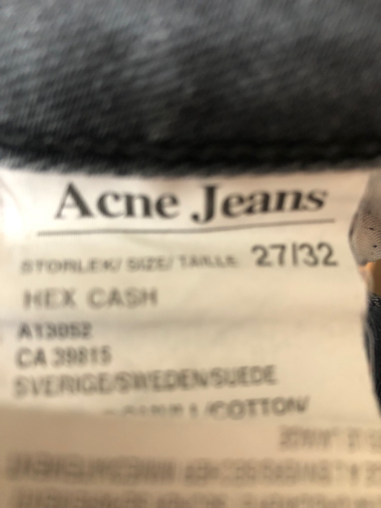 Acne jeans. Sort. Str. 27/32