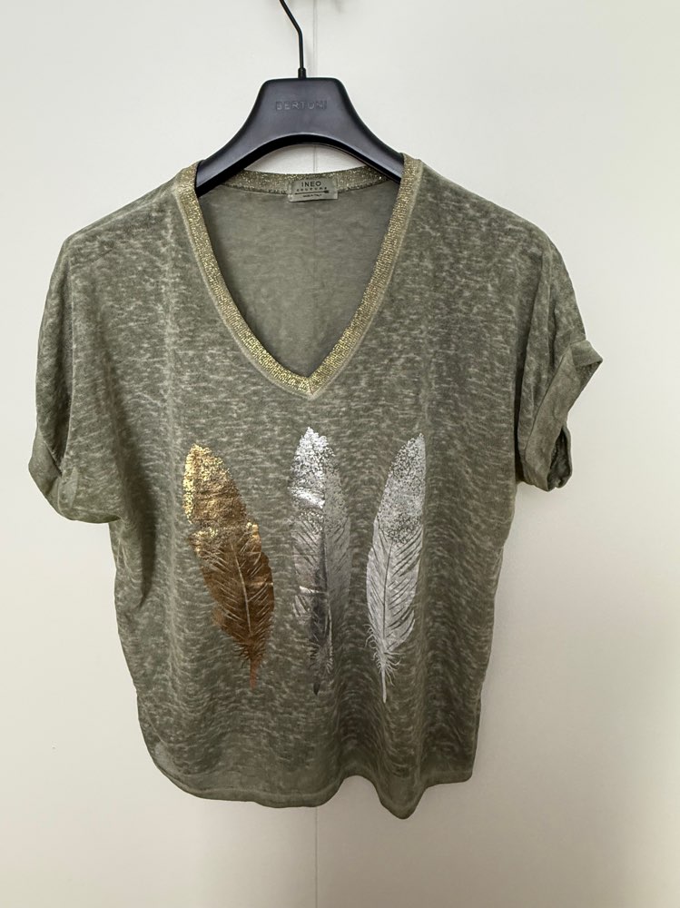 Grænn bolur m/gylltu 42/ XL nýr