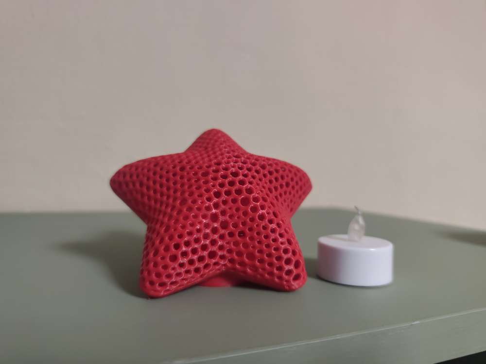 Glowing star red