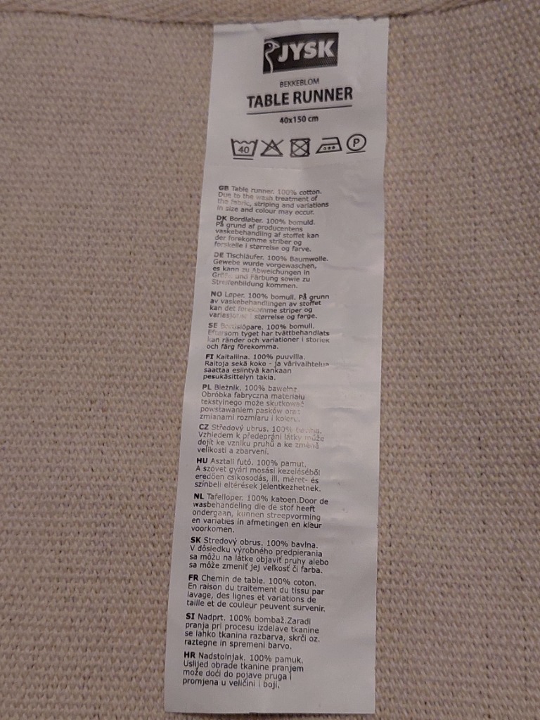 borðrenningur 40×150