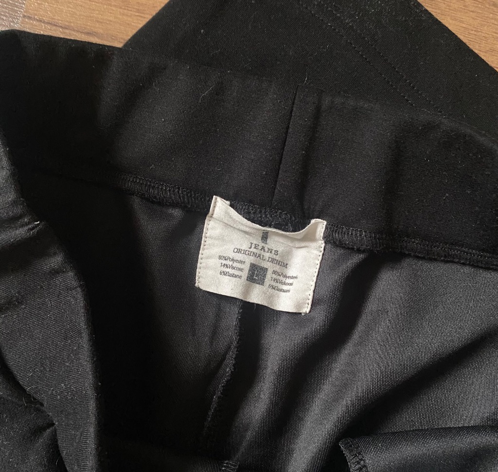 i jeans mustat housut, koko L