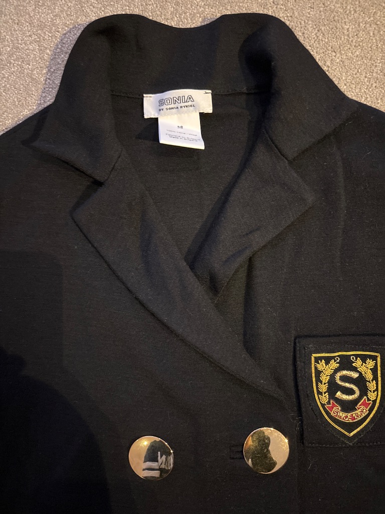 Sonia Rykiel ull genser/blazer str 38