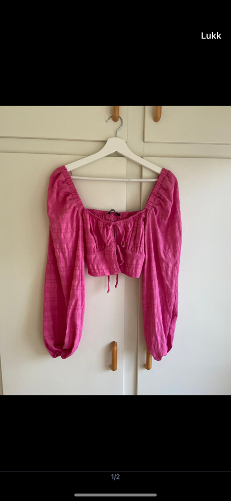 Rosa bluse/topp str xs(mye stretch)