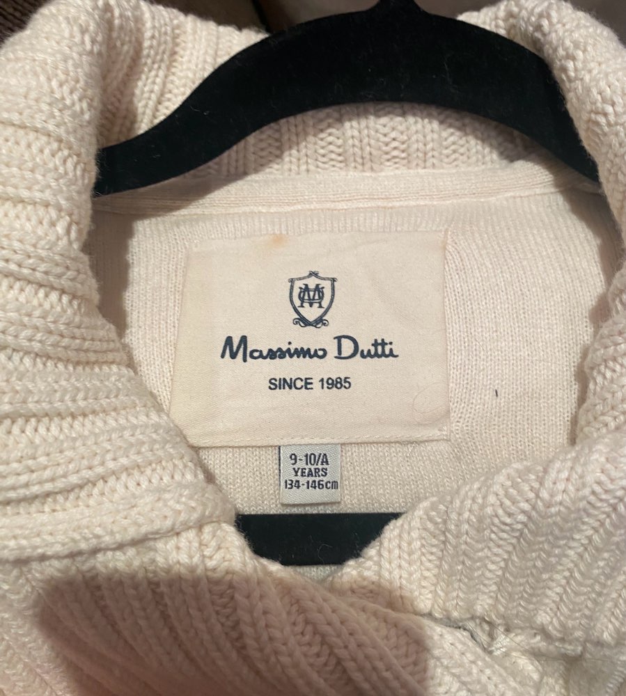 Strikkejakke Massimo Dutti krem