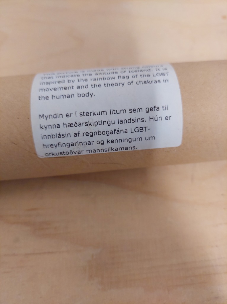 Artmap Íslandskort marglitt