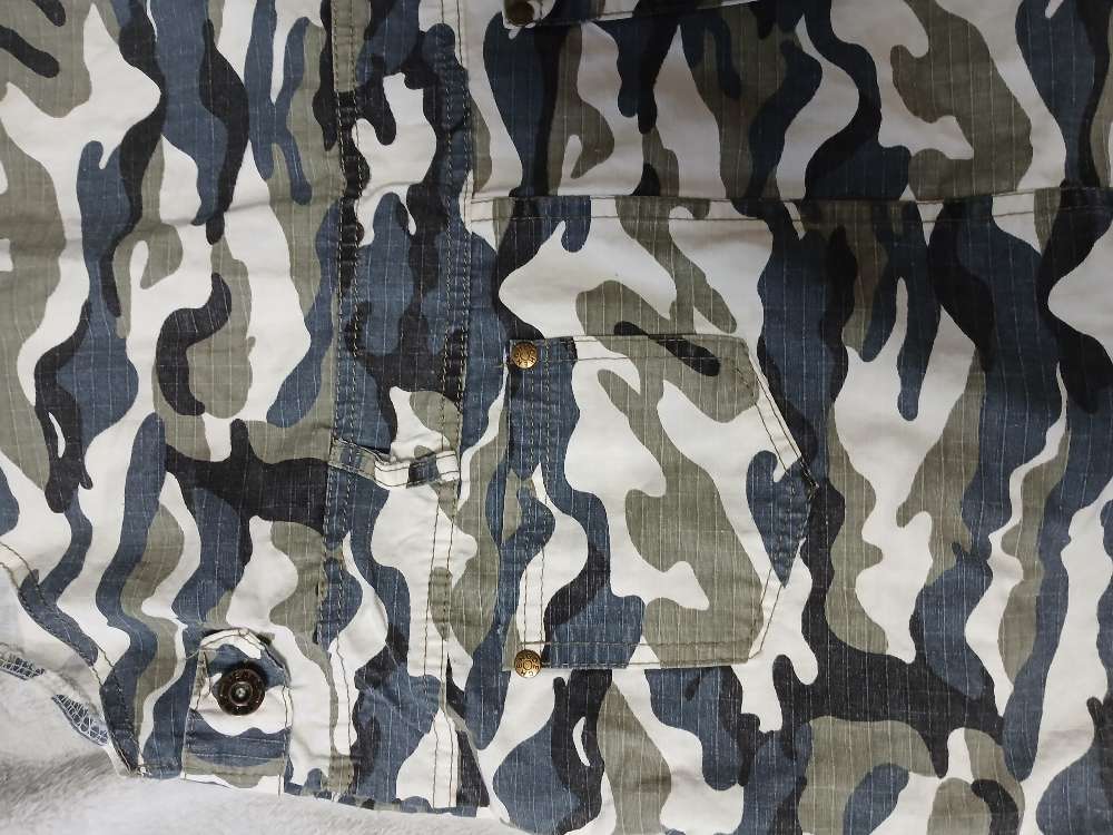 Lappuhaalarihame. Camo. Jeans. M