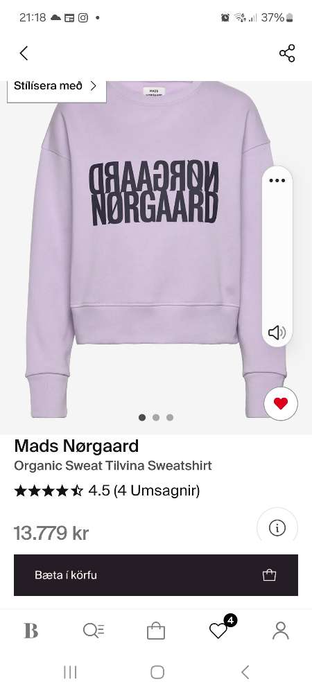 Mads Nørgaard peysa str small