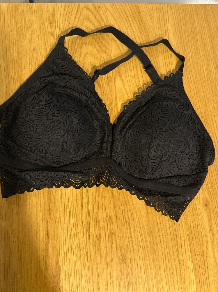 Bralette, st.XL, svört blúnda