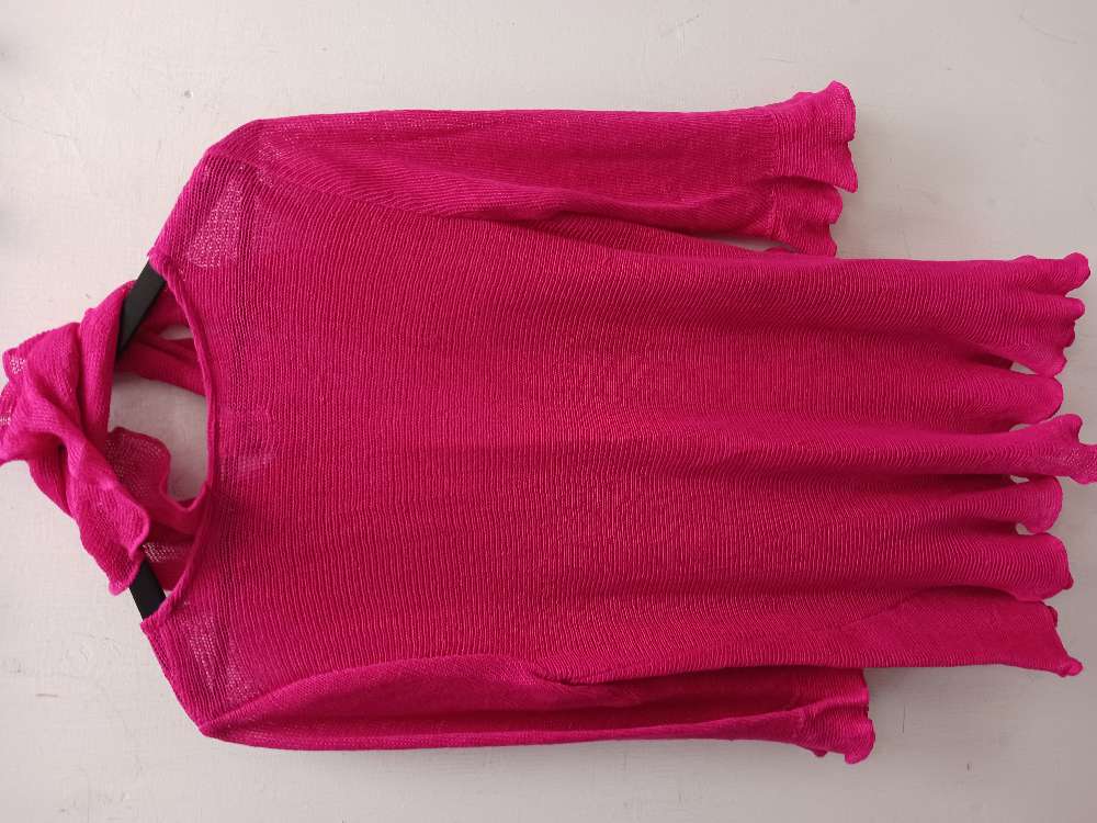 Mimi pinkki pellavatunika+huivi M