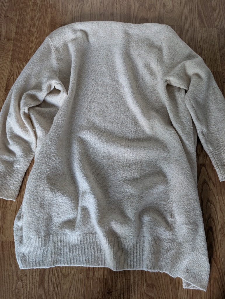 H&M, valkoinen villacardigan, koko XS