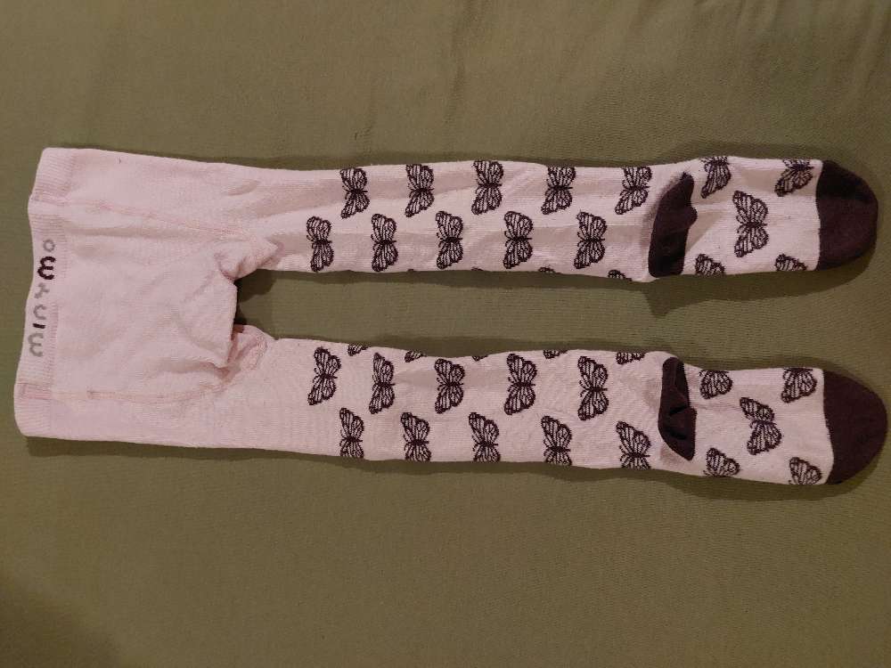 Minymo sokkabuxur st92-98 bleik/fiðrildi