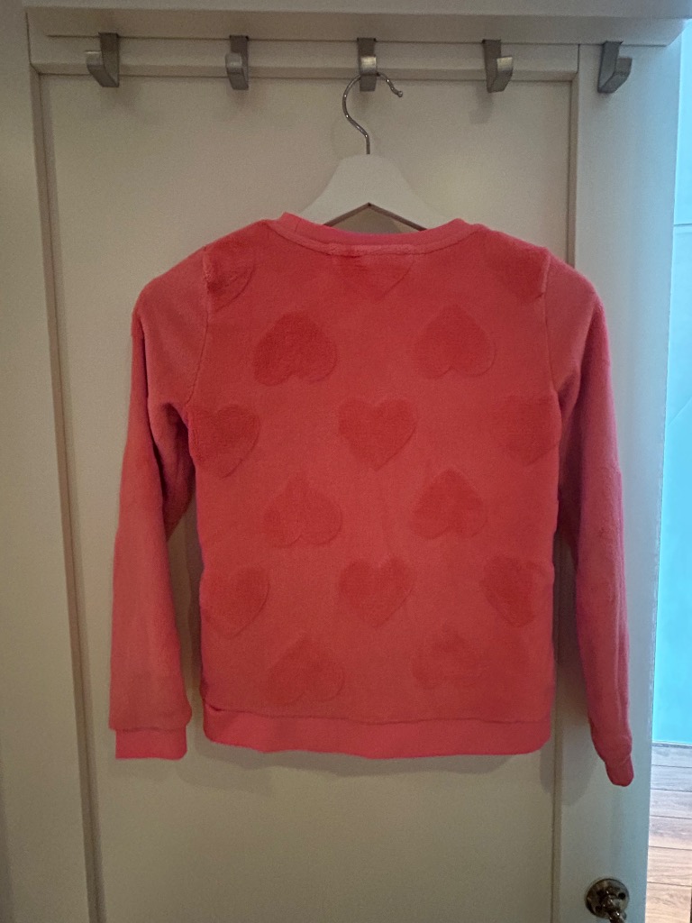 Myk genser str 134/140, rosa