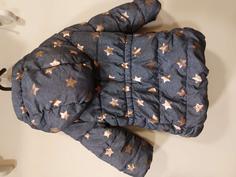 Úlpa blá m/stjörnum st 86