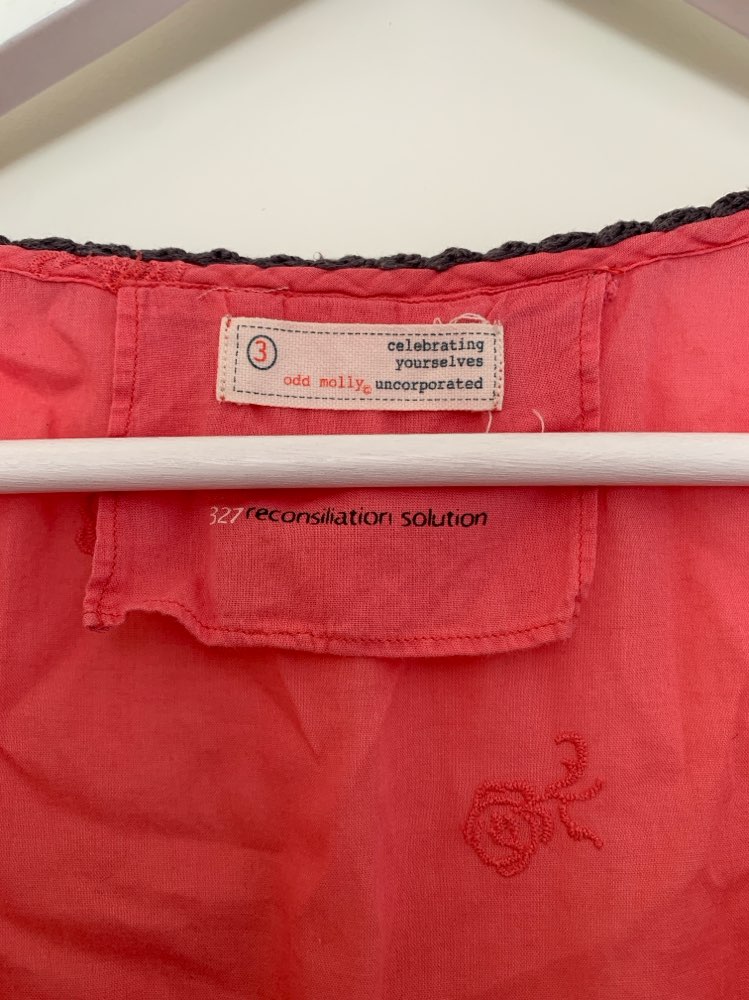 Odd Molly t/shirt topp Coral str 3