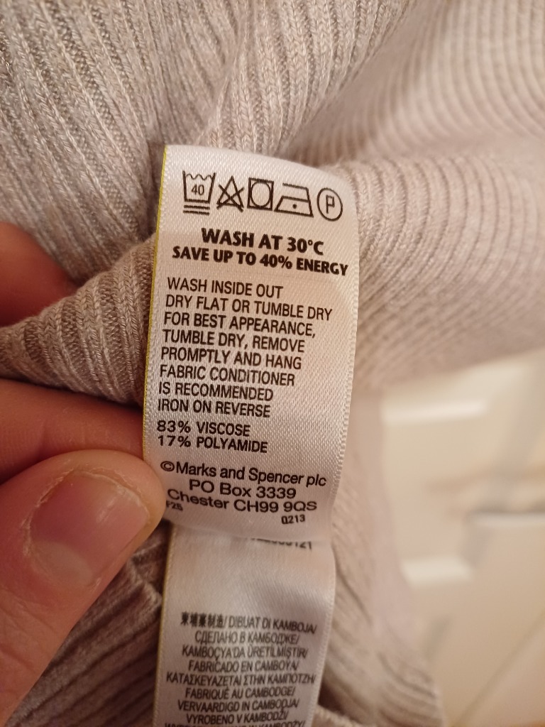 M&S beige kauluksellinen paita n. M