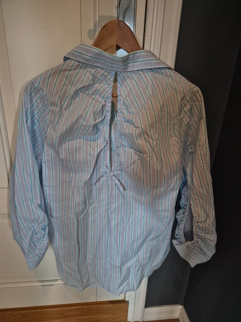 Blå stripete bluse zara