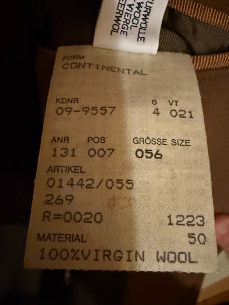 Hugo Boss villakangastakki 56