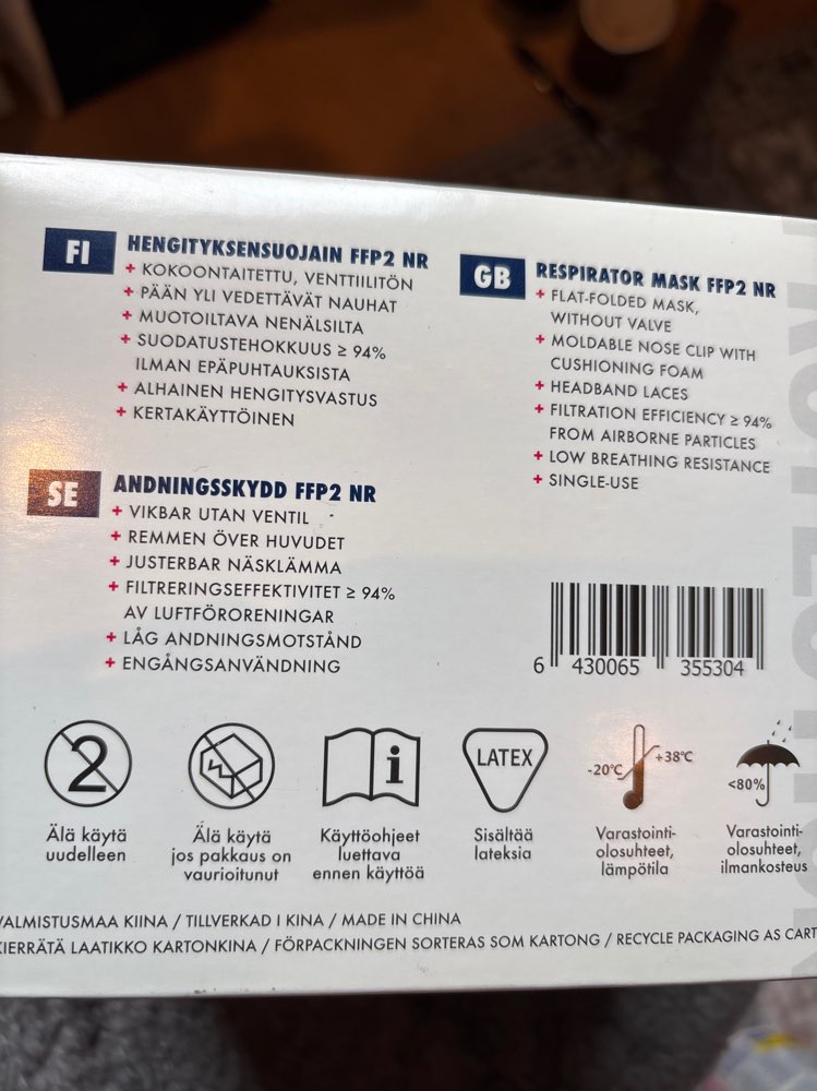 Hengityksensuojain 20 kpl (uusi)